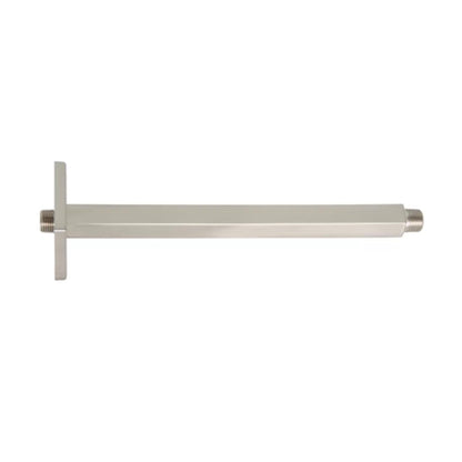 Aluids 12″ Ceiling Shower Arm Square – Brushed Nickel