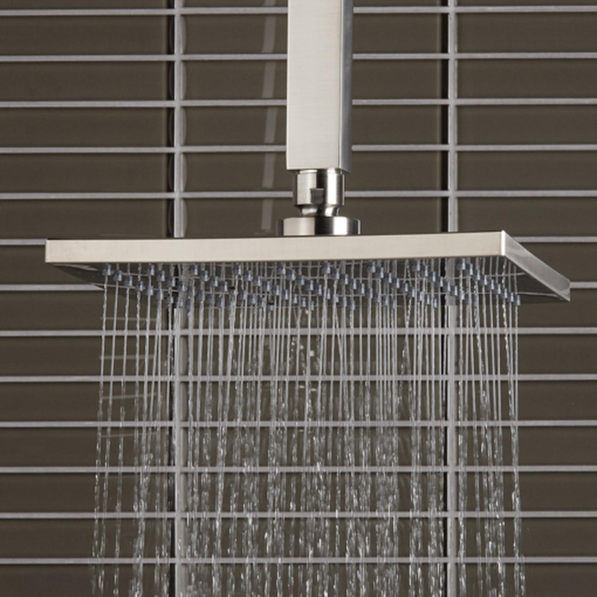 Aluids 12″ Ceiling Shower Arm Square – Brushed Nickel