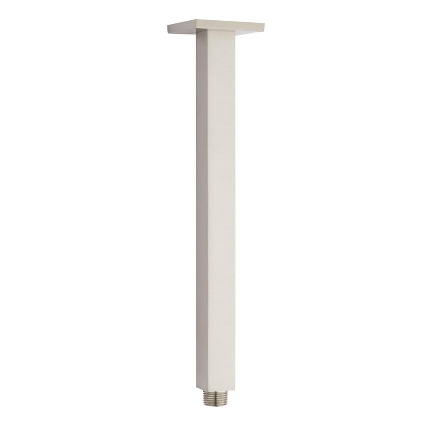 Aluids 12″ Ceiling Shower Arm Square – Brushed Nickel