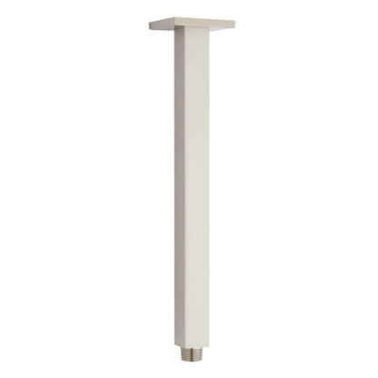Aluids 12″ Ceiling Shower Arm Square – Brushed Nickel