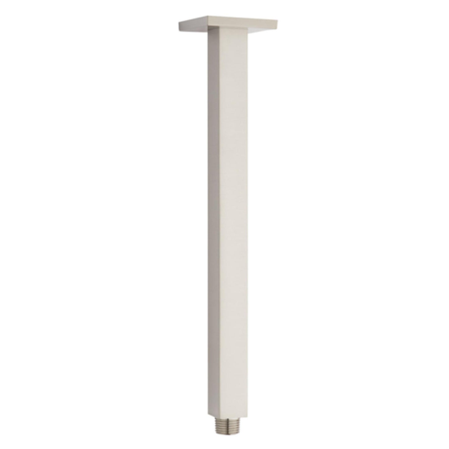 Aluids 15″ Ceiling Shower Arm Square – Brushed Nickel