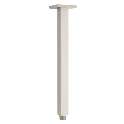 Aluids 15″ Ceiling Shower Arm Square – Brushed Nickel