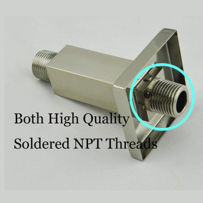 Aluids 3″ Ceiling Shower Arm Square – Brushed Nickel