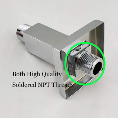 Aluids 3" Ceiling shower Arm Square - Polished Chrome