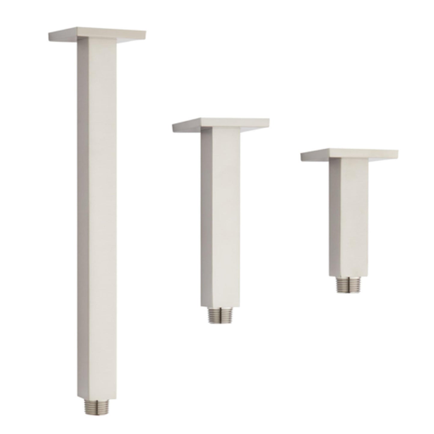 Aluids 5″ Ceiling Shower Arm Square – Brushed Nickel