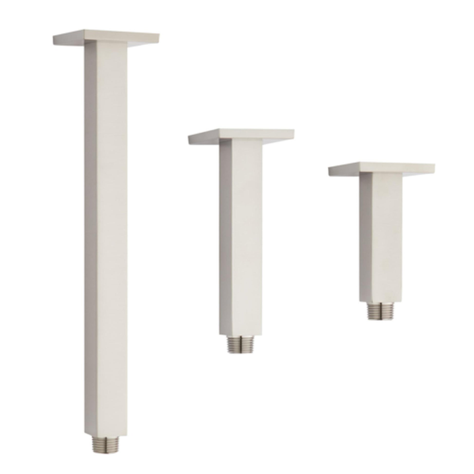 Aluids 5″ Ceiling Shower Arm Square – Brushed Nickel