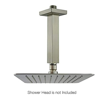 Aluids 5″ Ceiling Shower Arm Square – Brushed Nickel