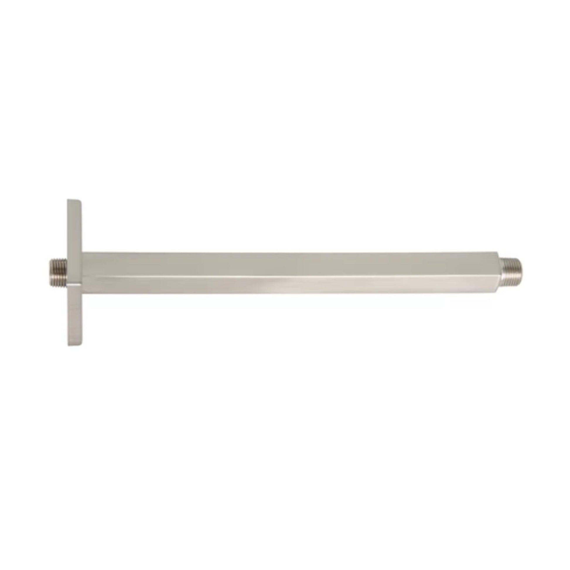 Aluids 9″ Ceiling Shower Arm Square – Brushed Nickel