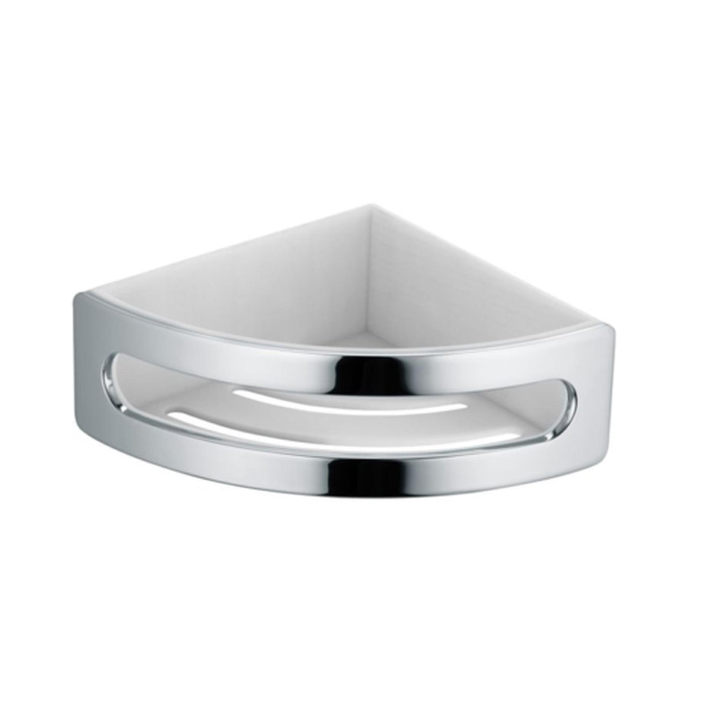 Aluids Corner Installation with White Insert Shower Basket