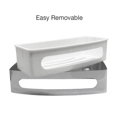 Aluids Wall Mount Straight with White Insert Shower Basket