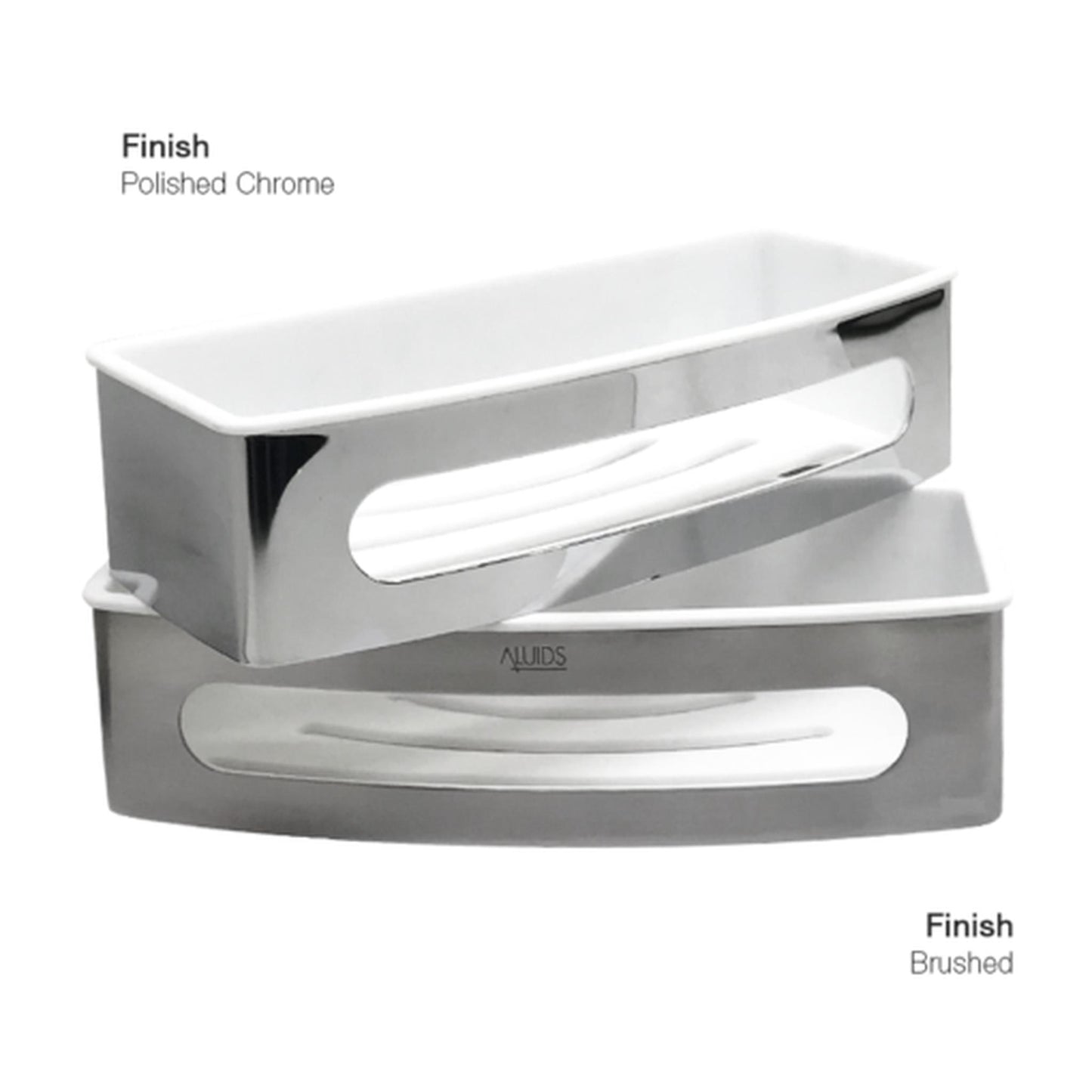 Aluids Wall Mount Straight with White Insert Shower Basket