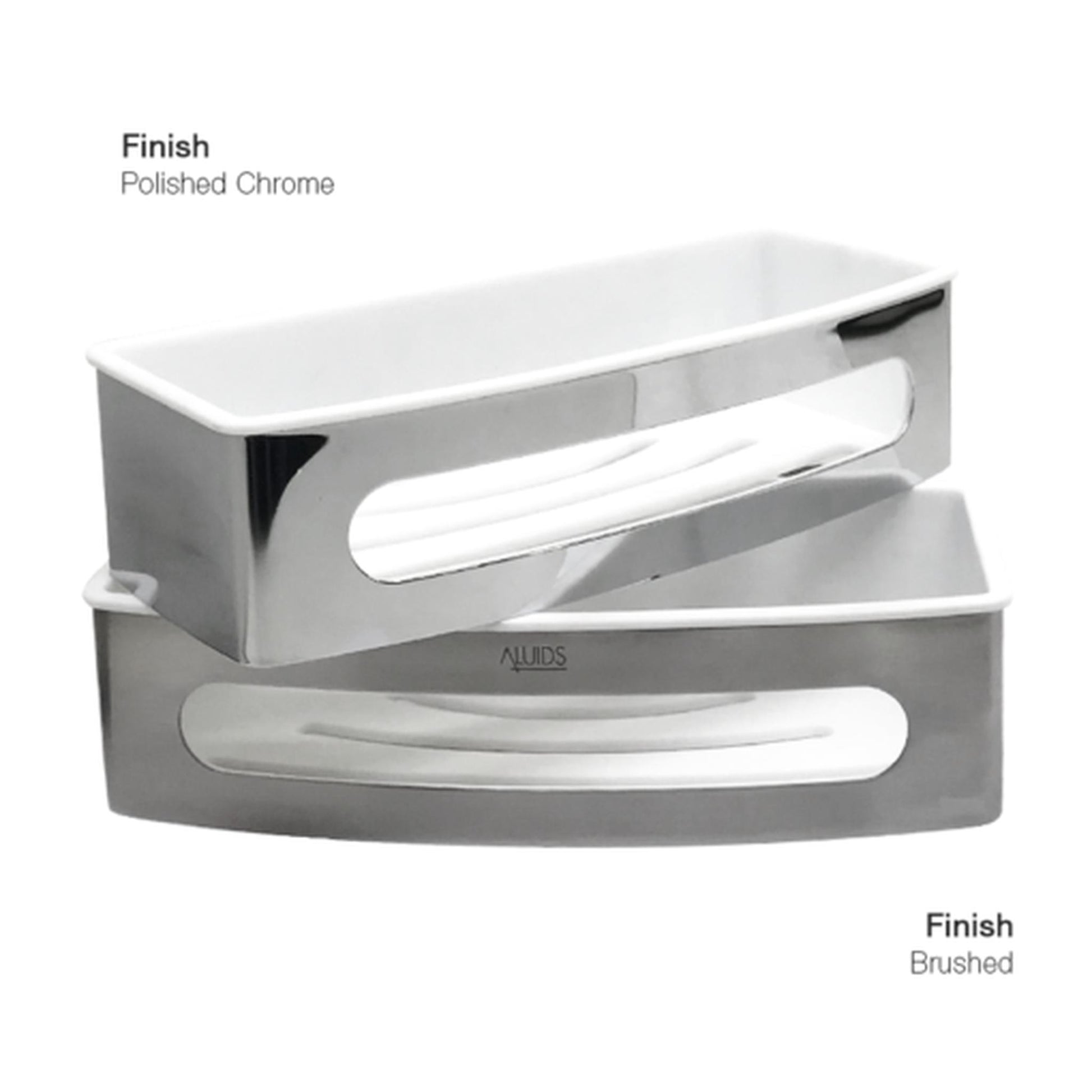 Aluids Wall Mount Straight with White Insert Shower Basket