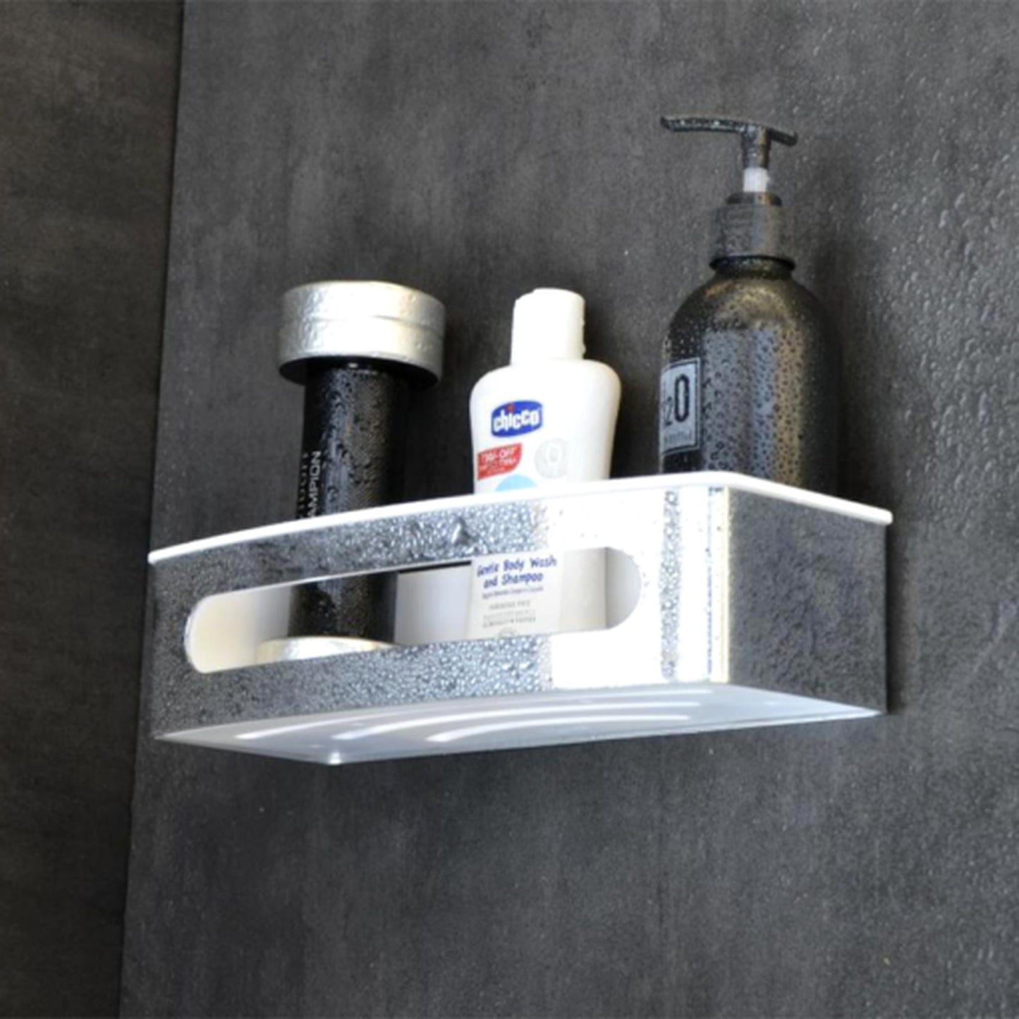 Aluids Wall Mount Straight with White Insert Shower Basket