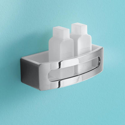 Aluids Wall Mount Straight with White Insert Shower Basket