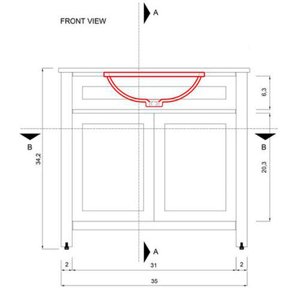 Alya Bath Norwalk 36" Single Espresso Freestanding Bathroom Vanity With Carrara Marble Top, Ceramic Sink and Wall Mounted Mirror