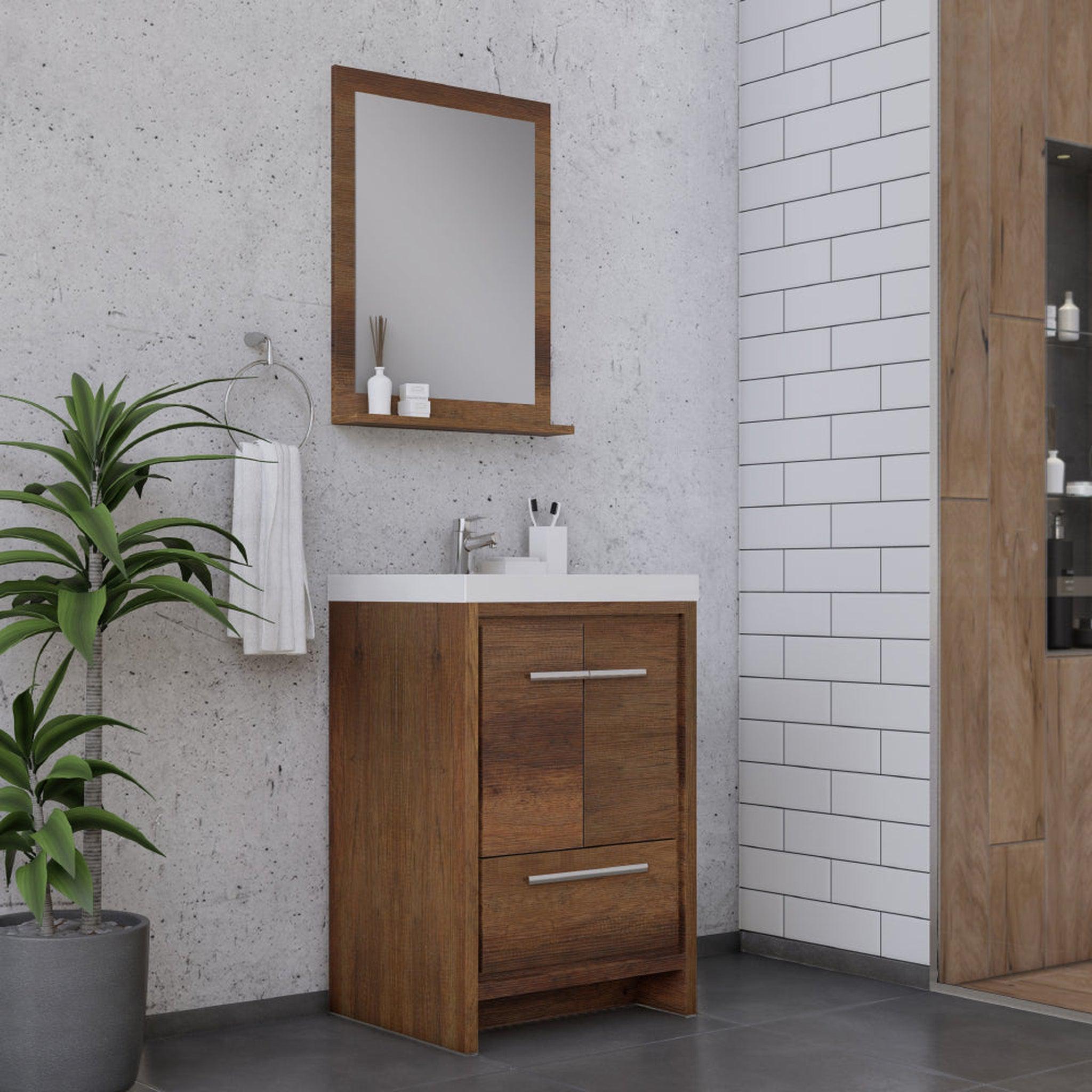 Alya Bath Sortino 84 Double Rosewood Modern Freestanding Bathroom Van – US  Bath Store