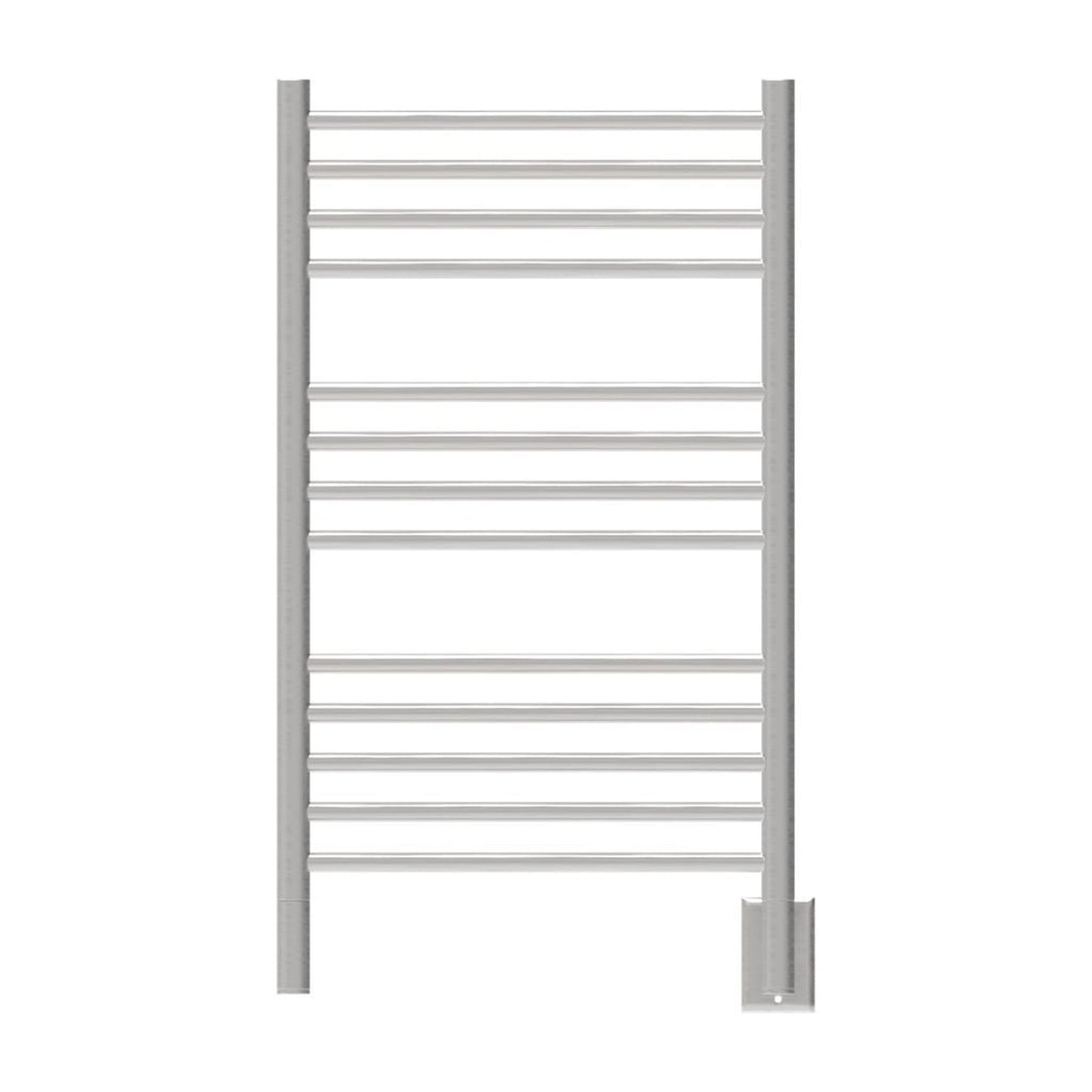 Amba Jeeves C Straight 13-Bar Brushed Stainless Steel Finish Hardwired Towel Warmer