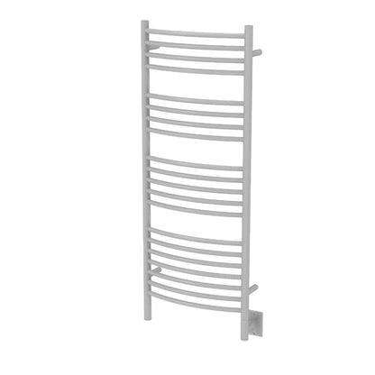 Amba Jeeves D Curved 20-Bar White Finish Hardwired Towel Warmer