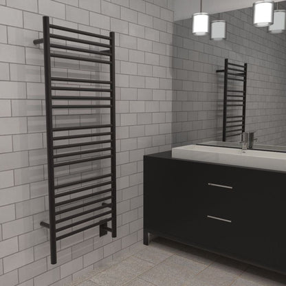 Amba Jeeves D Straight 20-Bar Oil Rubbed Bronze Finish Hardwired Towel Warmer