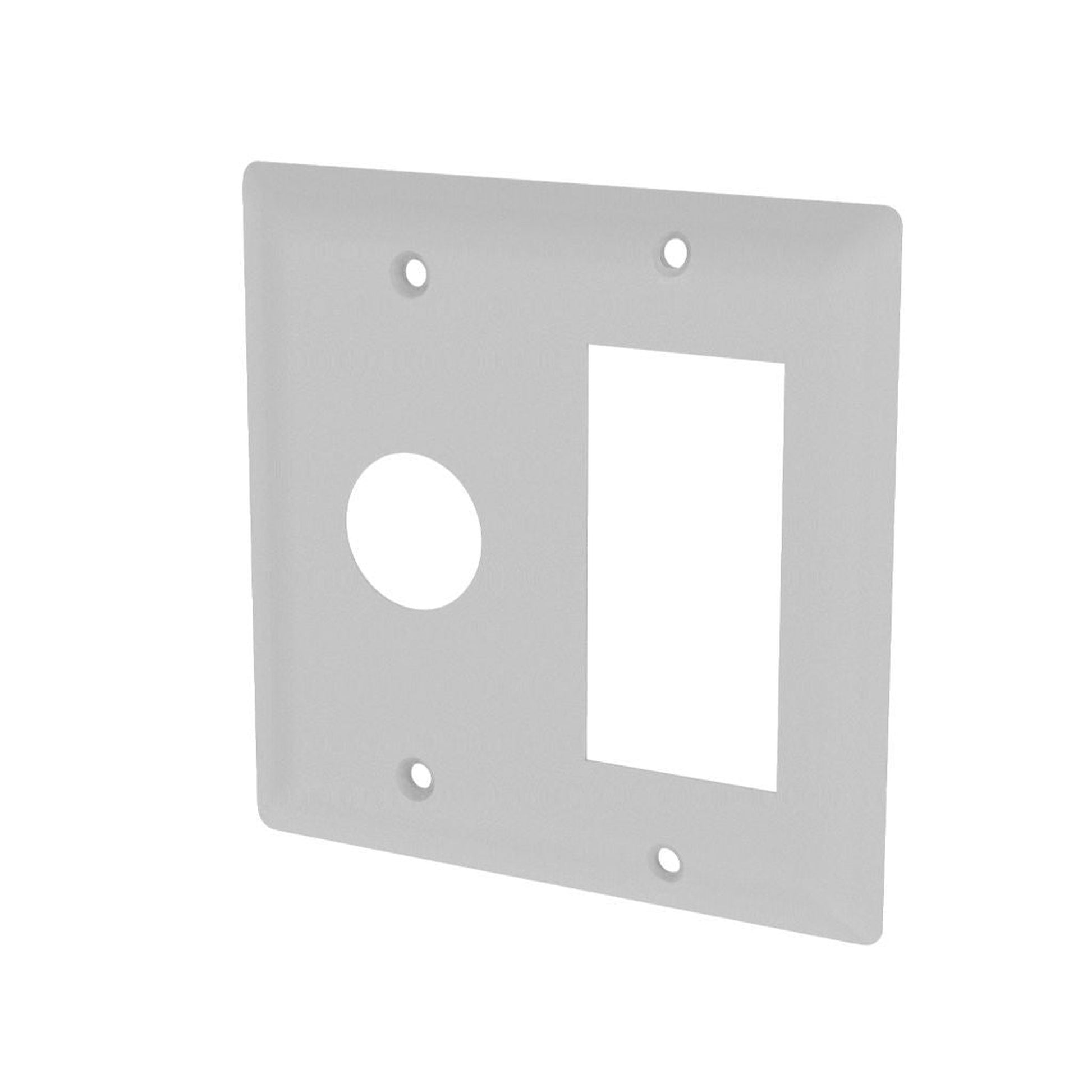 Amba Jeeves Double Gang Plate in White Finish