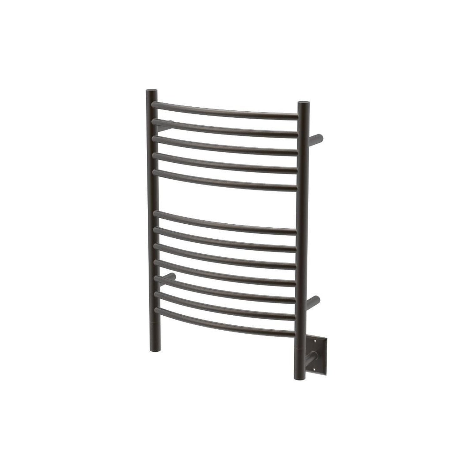 Amba Jeeves E Curved 12-Bar Oil Rubbed Bronze Finish Hardwired Towel Warmer