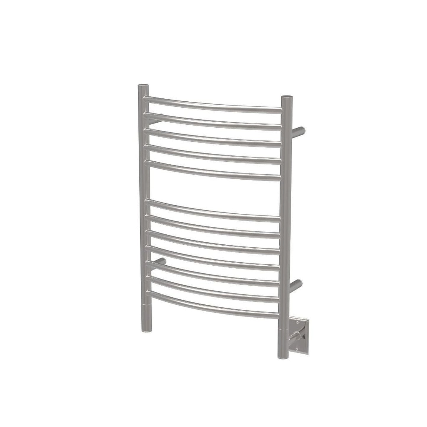 Amba Jeeves E Curved 12-Bar Polished Stainless Steel Finish Hardwired Towel Warmer