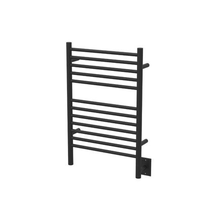 Amba Jeeves E Straight 12-Bar Matte Black Hardwired Towel Warmer