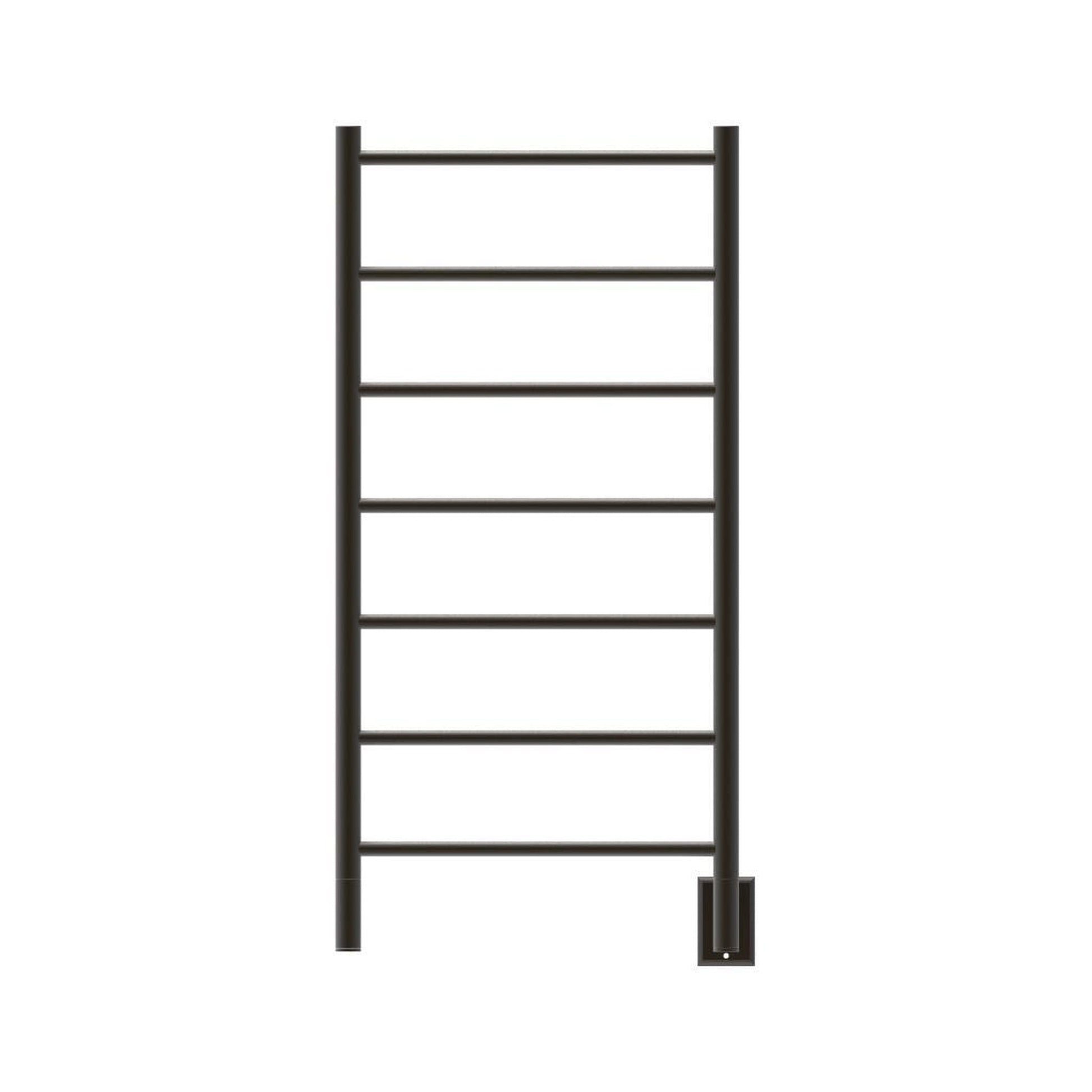 Amba Jeeves F Straight 7-Bar Oil Rubbed Bronze Finish Hardwired Drying Rack