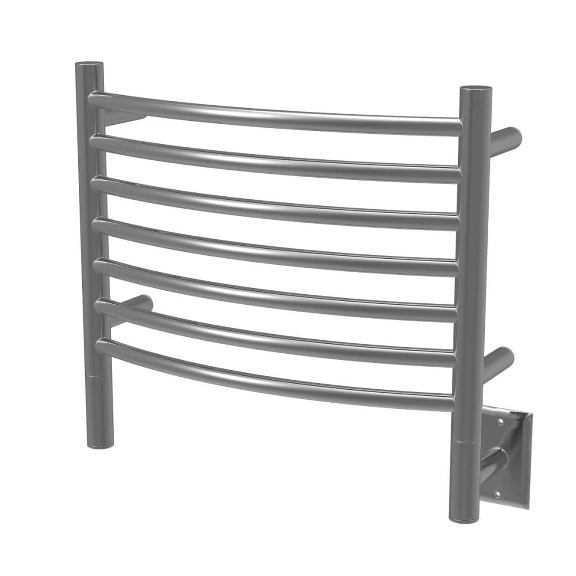Amba Jeeves H Curved 7-Bar Brushed Stainless Steel Hardwired Towel Warmer