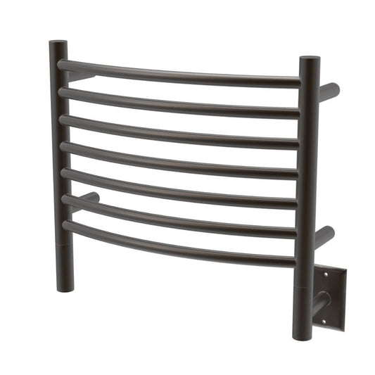 Amba Jeeves H Curved 7-Bar Oil Rubbed Bronze Finish Hardwired Towel Warmer