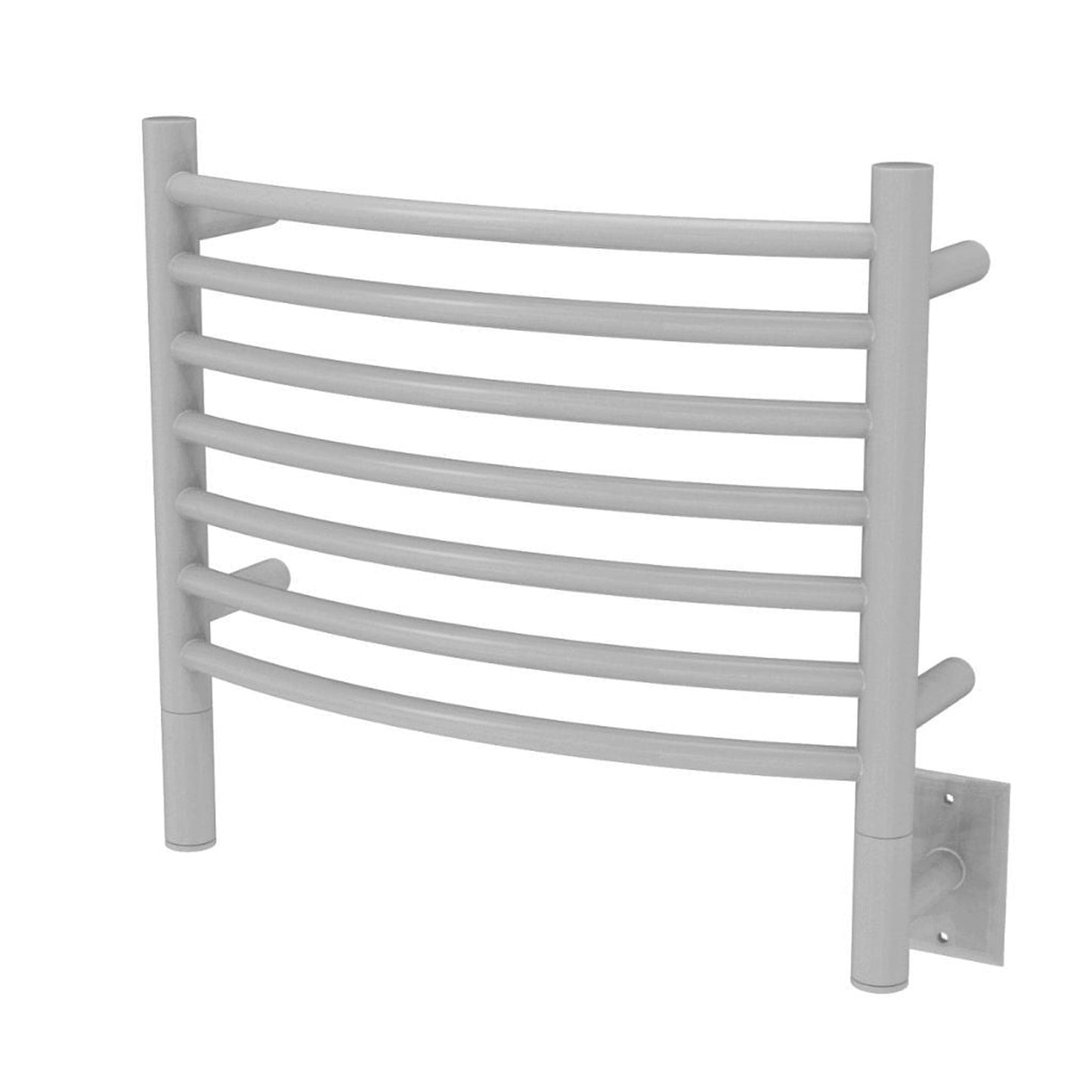 Amba Jeeves H Curved 7-Bar White Finish Hardwired Towel Warmer