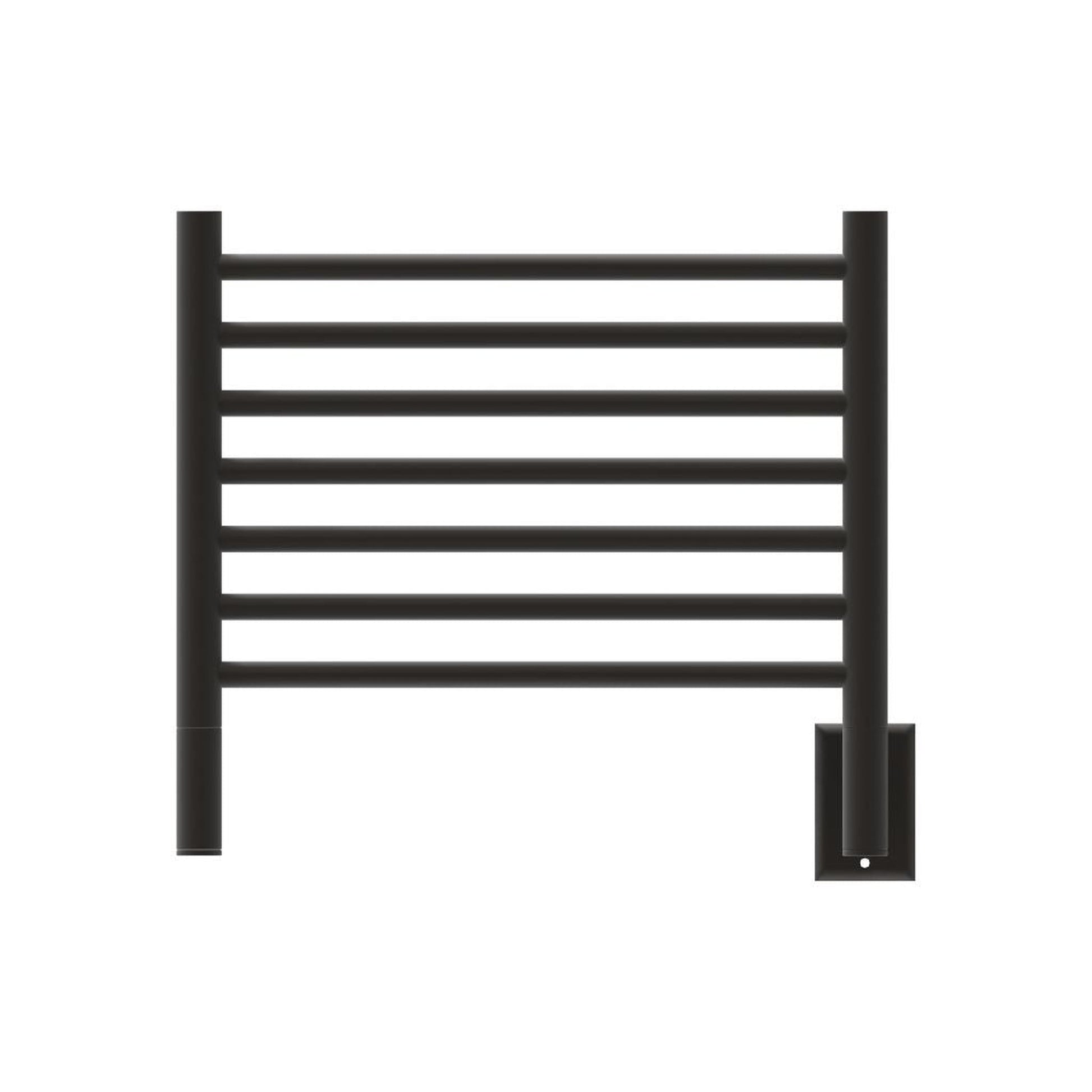 Amba Jeeves H Straight 7-Bar Oil Rubbed Bronze Finish Hardwired Towel Warmer
