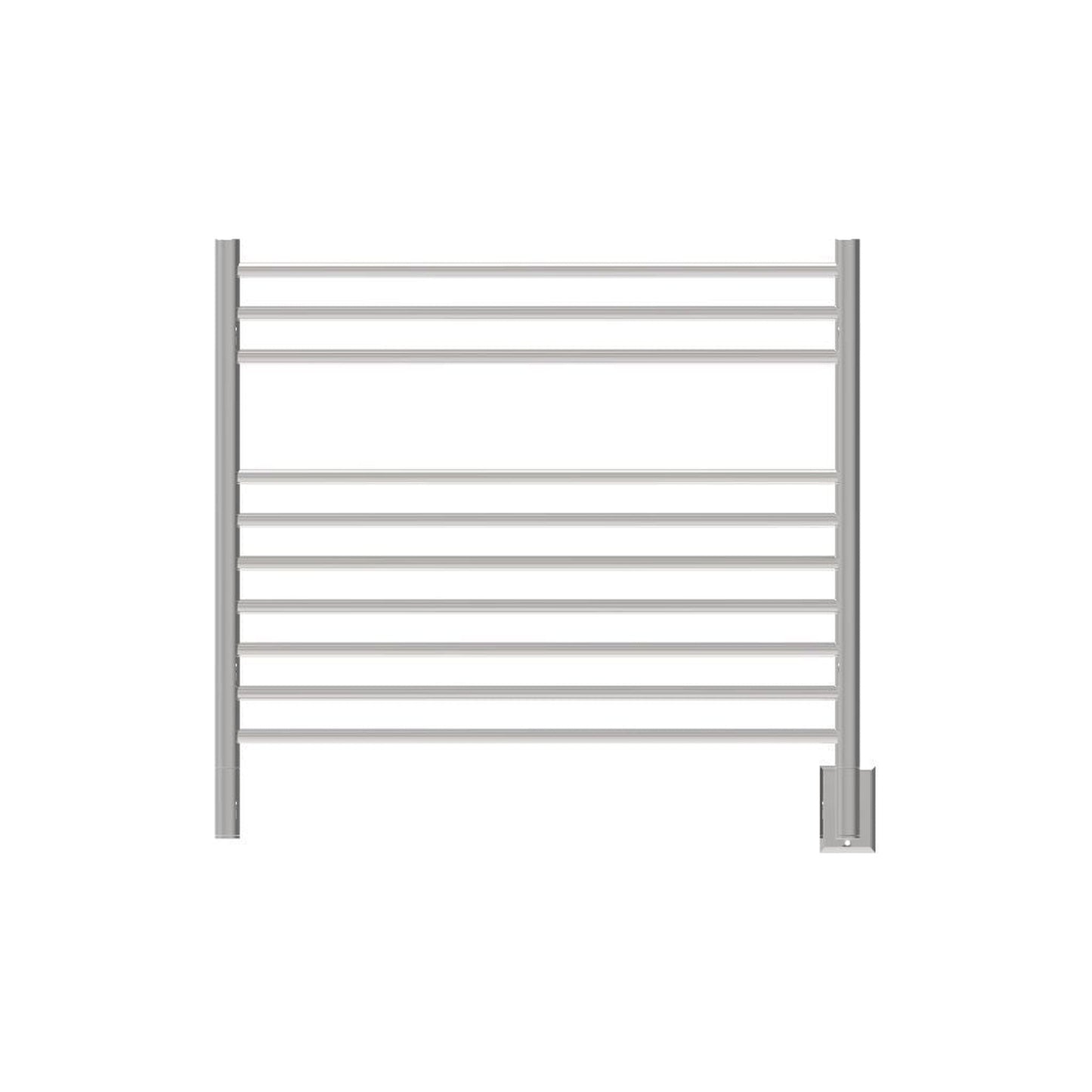 Amba Jeeves K Straight 10-Bar Polished Stainless Steel Hardwired Towel Warmer
