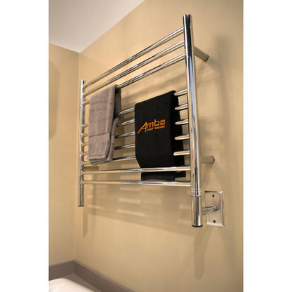 Amba Jeeves K Straight 10-Bar Polished Stainless Steel Hardwired Towel Warmer