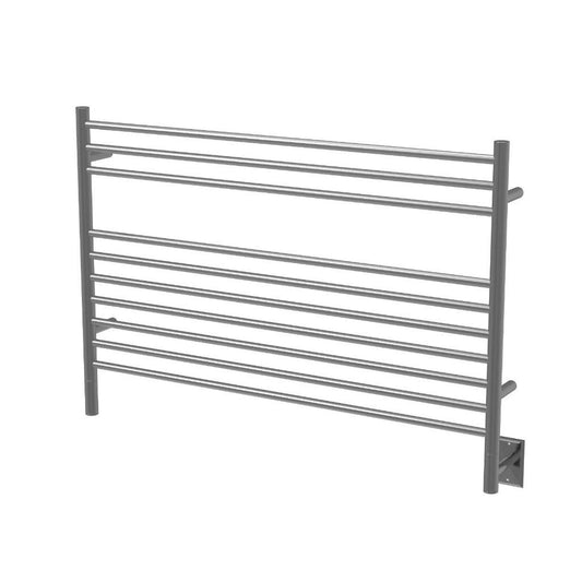 Amba Jeeves L Straight 10-Bar Brushed Stainless Steel Hardwired Towel Warmer