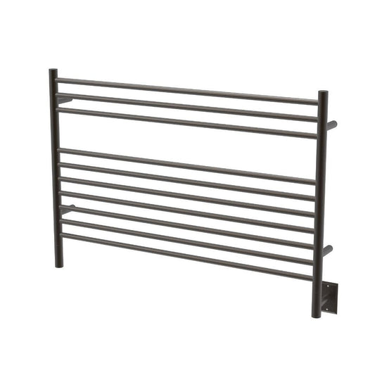 Amba Jeeves L Straight 10-Bar Oil Rubbed Bronze Hardwired Towel Warmer