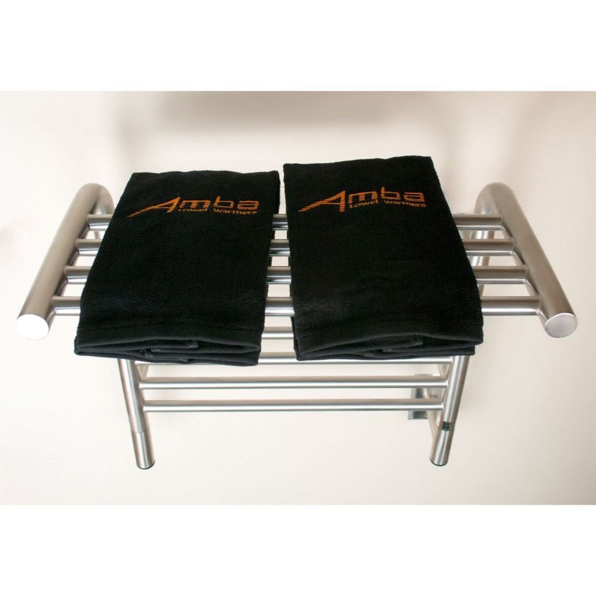 Amba Jeeves M Shelf 11-Bar Brushed Stainless Steel Hardwired Towel Warmer