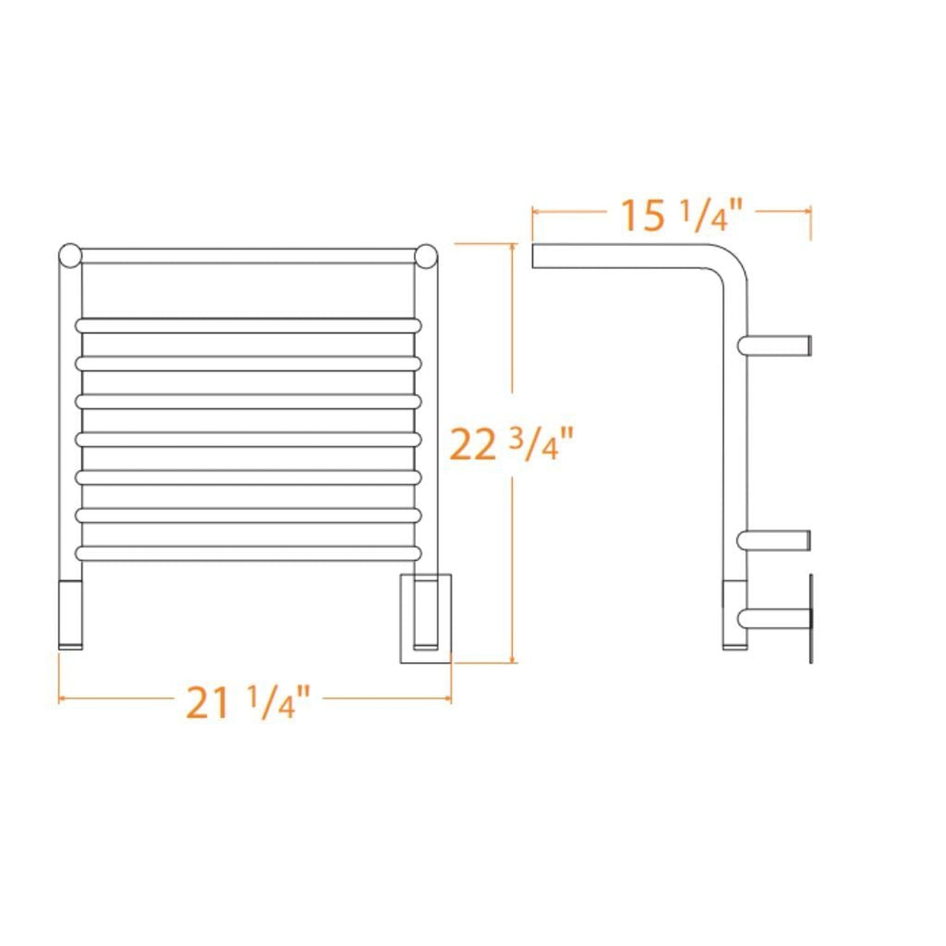 Amba Jeeves M Shelf 11-Bar Oil Rubbed Bronze Hardwired Towel Warmer