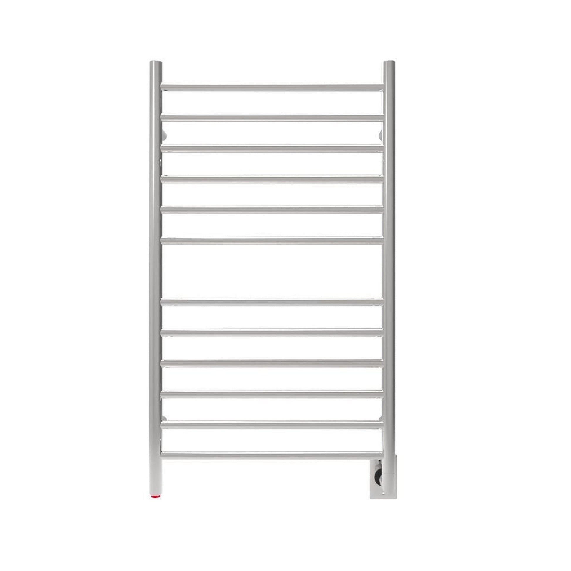 Amba Radiant Large Straight 12-Bar Polished Stainless Steel Hardwired Towel Warmer