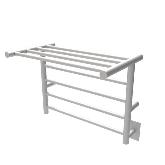 Amba Radiant Shelf 8-Bar Brushed Stainless Steel Plug-In Towel Warmer