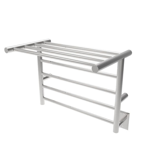 Amba Radiant Shelf 8-Bar Polished Stainless Steel Plug-In Towel Warmer