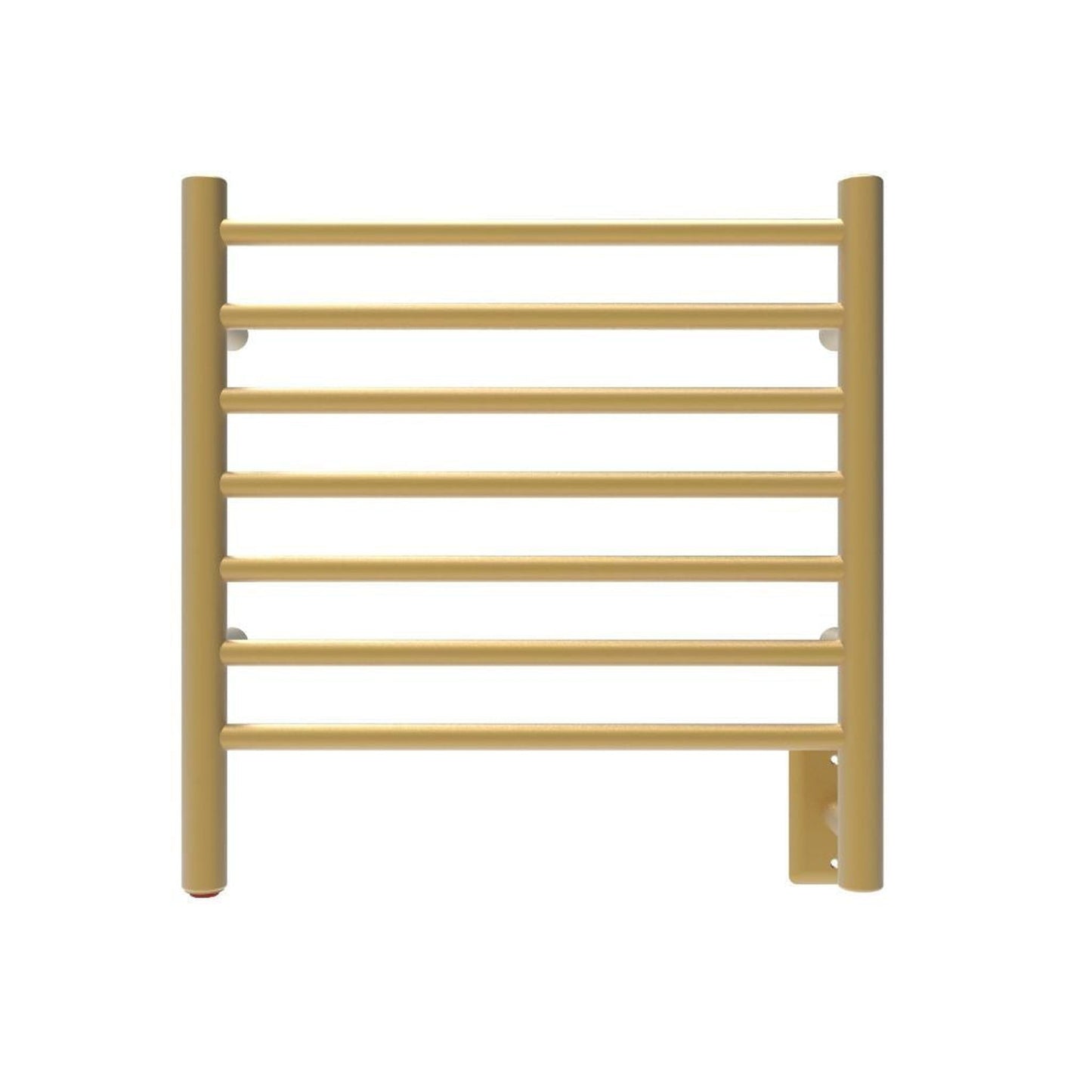 Amba Radiant Small 7-Bar Satin Brass Plug-In Towel Warmer