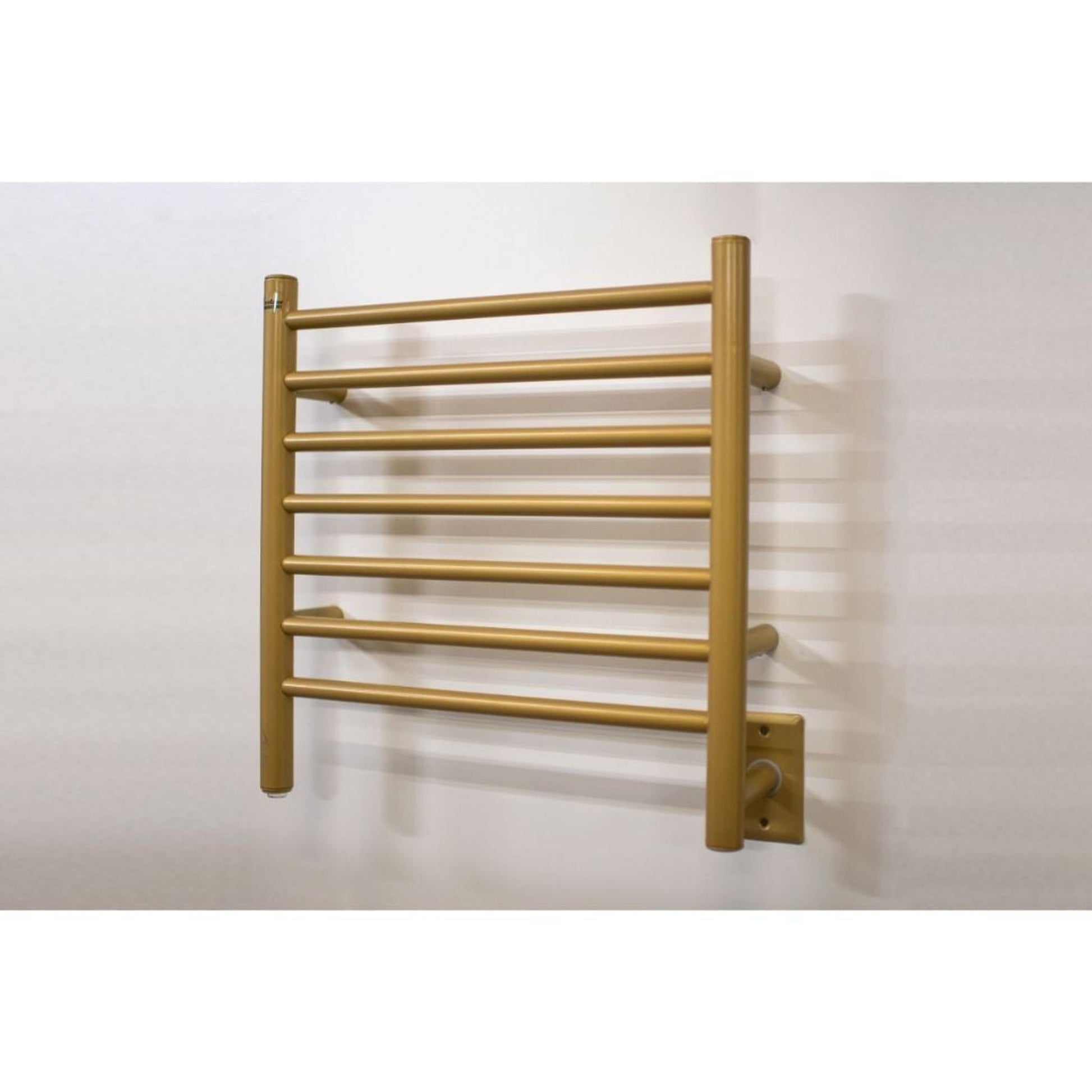 Amba Radiant Small 7-Bar Satin Brass Plug-In Towel Warmer