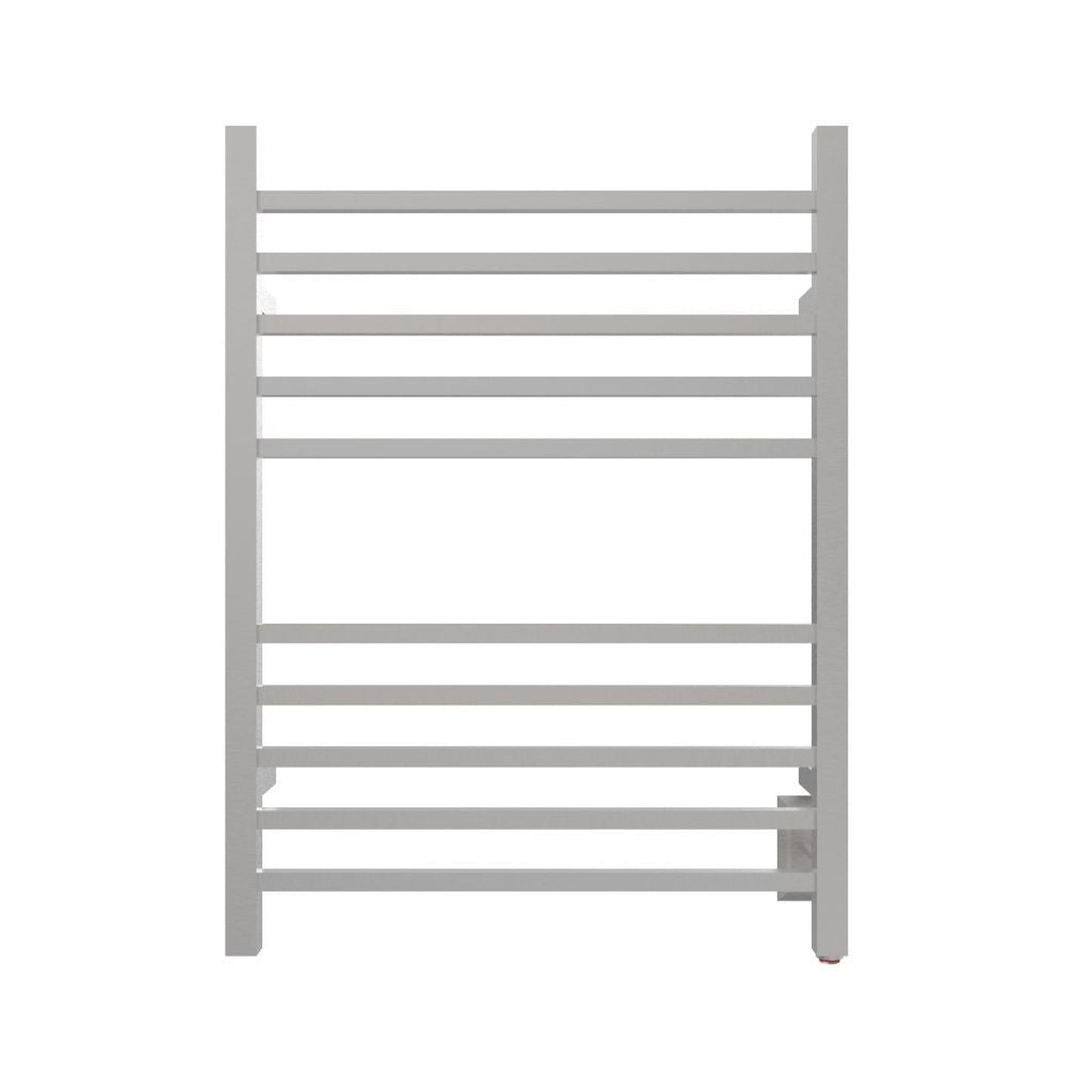 Amba Radiant Square 10-Bar Brushed Stainless Steel Hardwired Towel Warmer