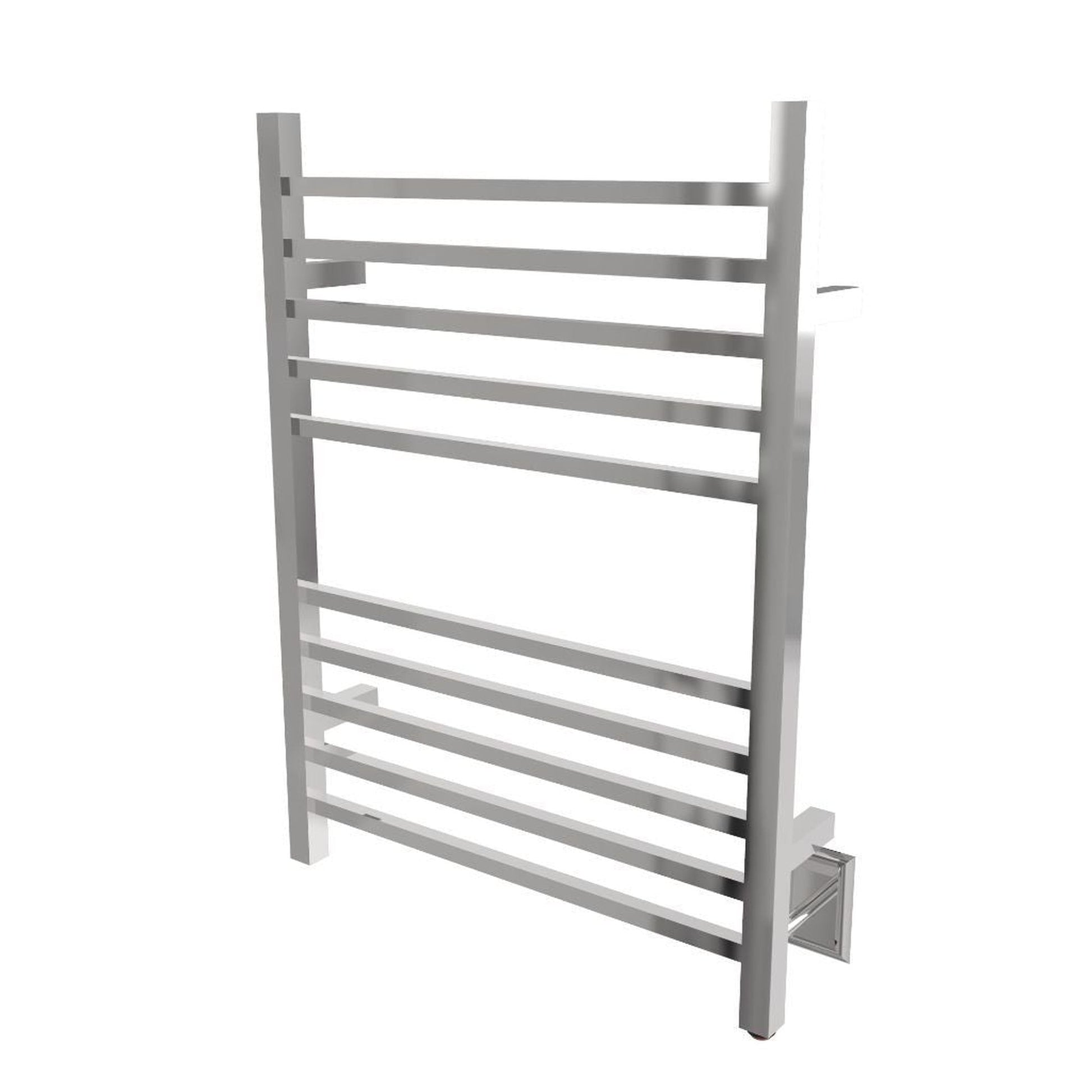 Amba Radiant Square 10-Bar Polished Stainless Steel Hardwired Towel Warmer