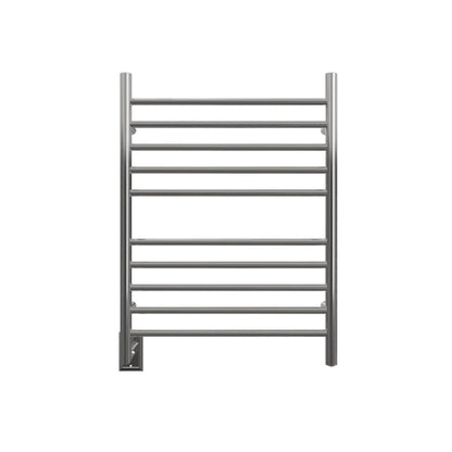 Amba Radiant Straight 10-Bar Polished Stainless Steel Left Hardwired Towel Warmer