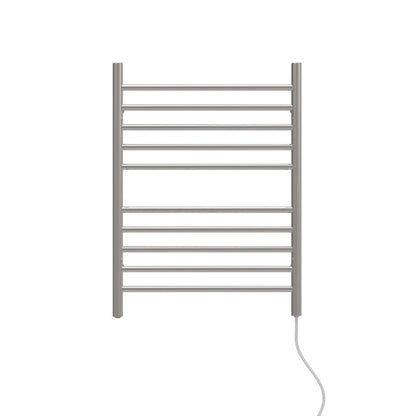 Amba Radiant Straight 10-Bar Polished Stainless Steel Plug-In Towel Warmer