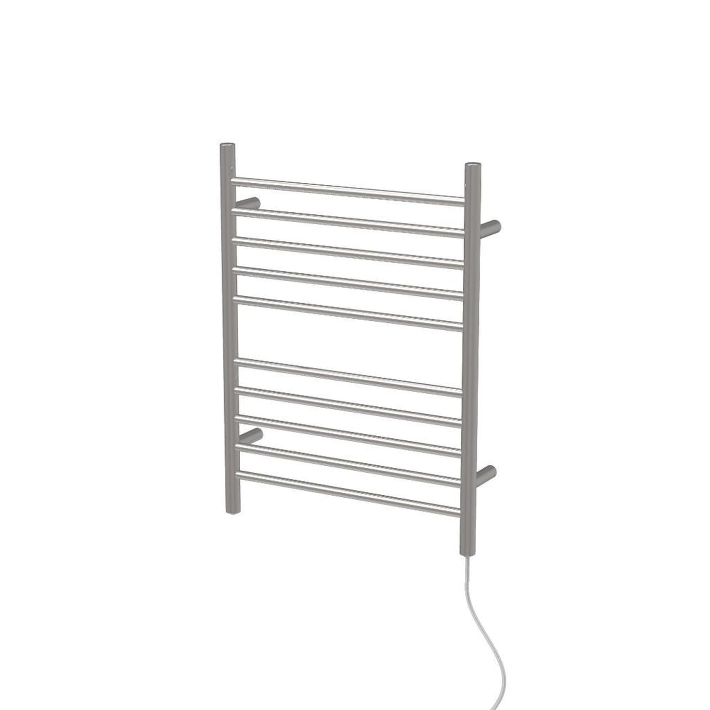 Amba Radiant Straight 10-Bar Polished Stainless Steel Plug-In Towel Warmer