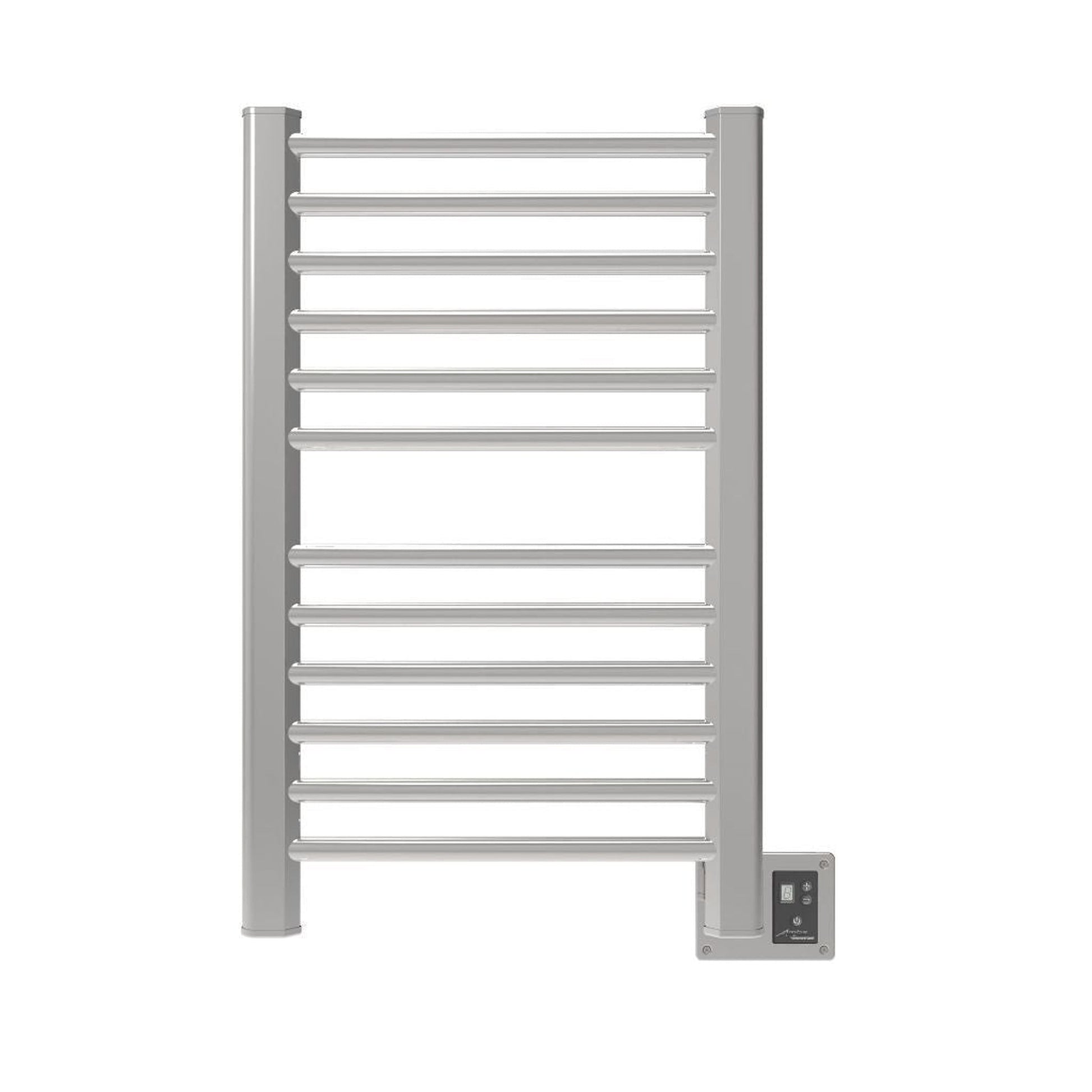 Amba Sirio 21" x 33" 12-Bar Polished Stainless Steel Hardwired Towel Warmer