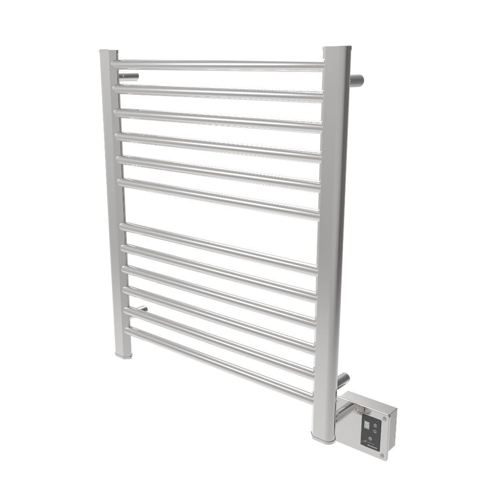 Amba Sirio 28" x 33" 12-Bar Polished Stainless Steel Hardwired Towel Warmer